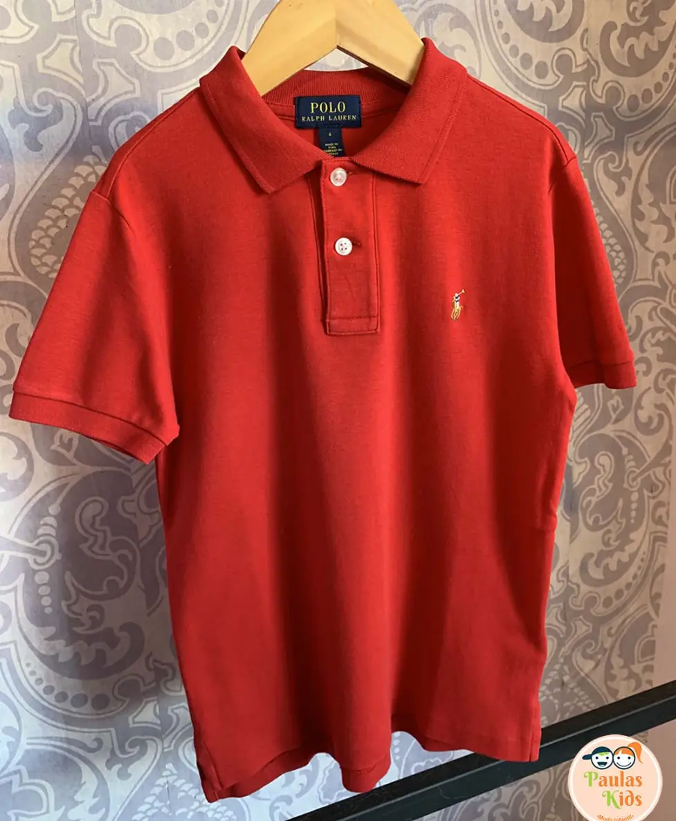 Polo infantil vermelha